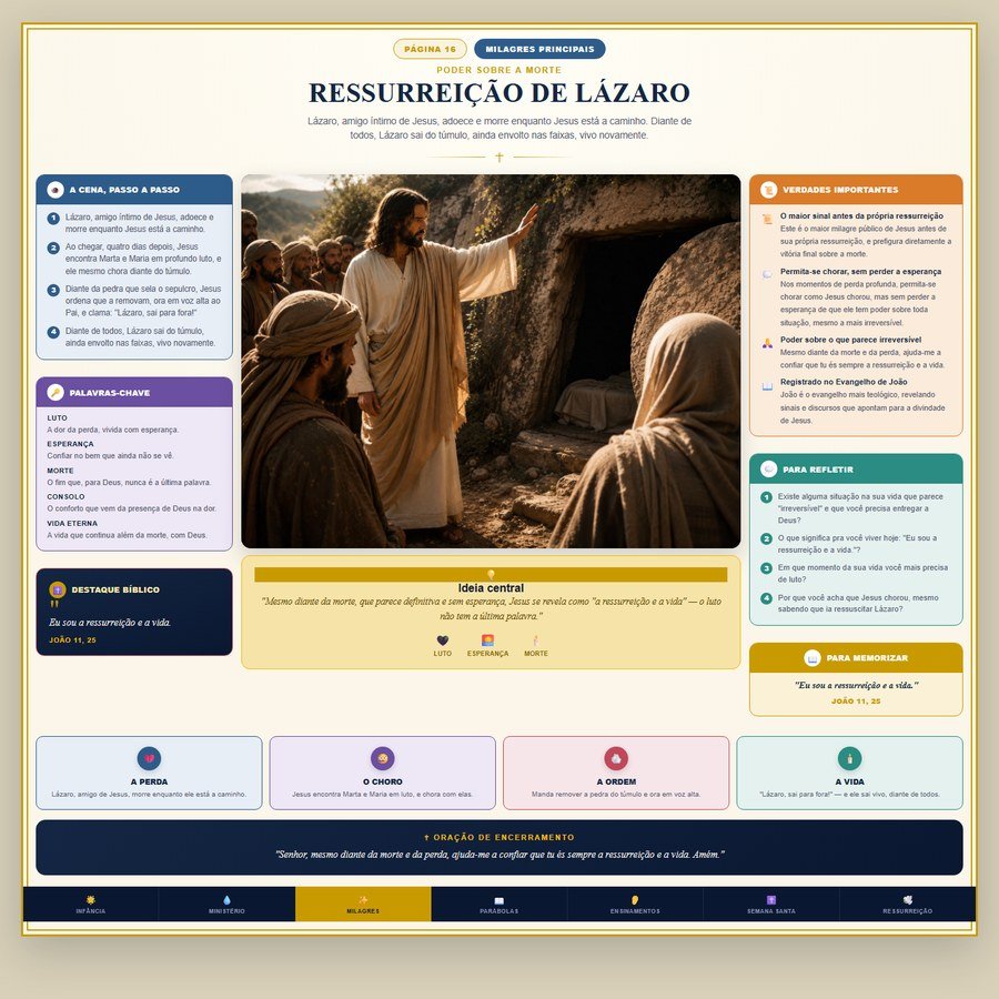 Página real — Ressurreição de Lázaro